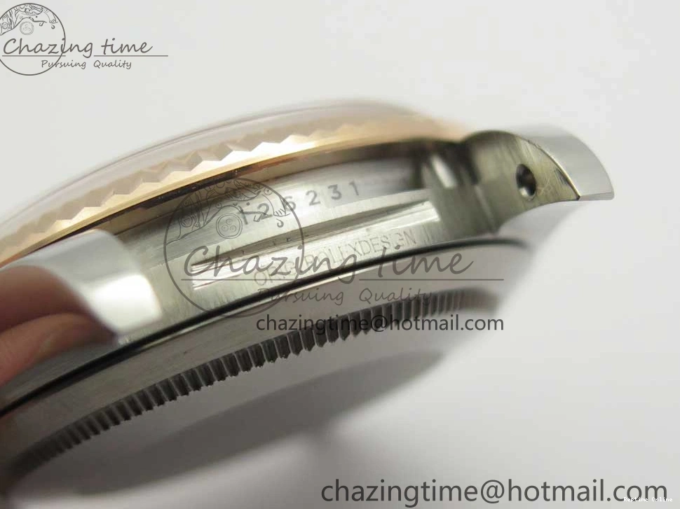 0506 EasyMatch DateJust 36mm 904 SS RG Wrapped 116231 GMF Black Dial on SS RG Wrapped Jubilee Bracelet A 3275
